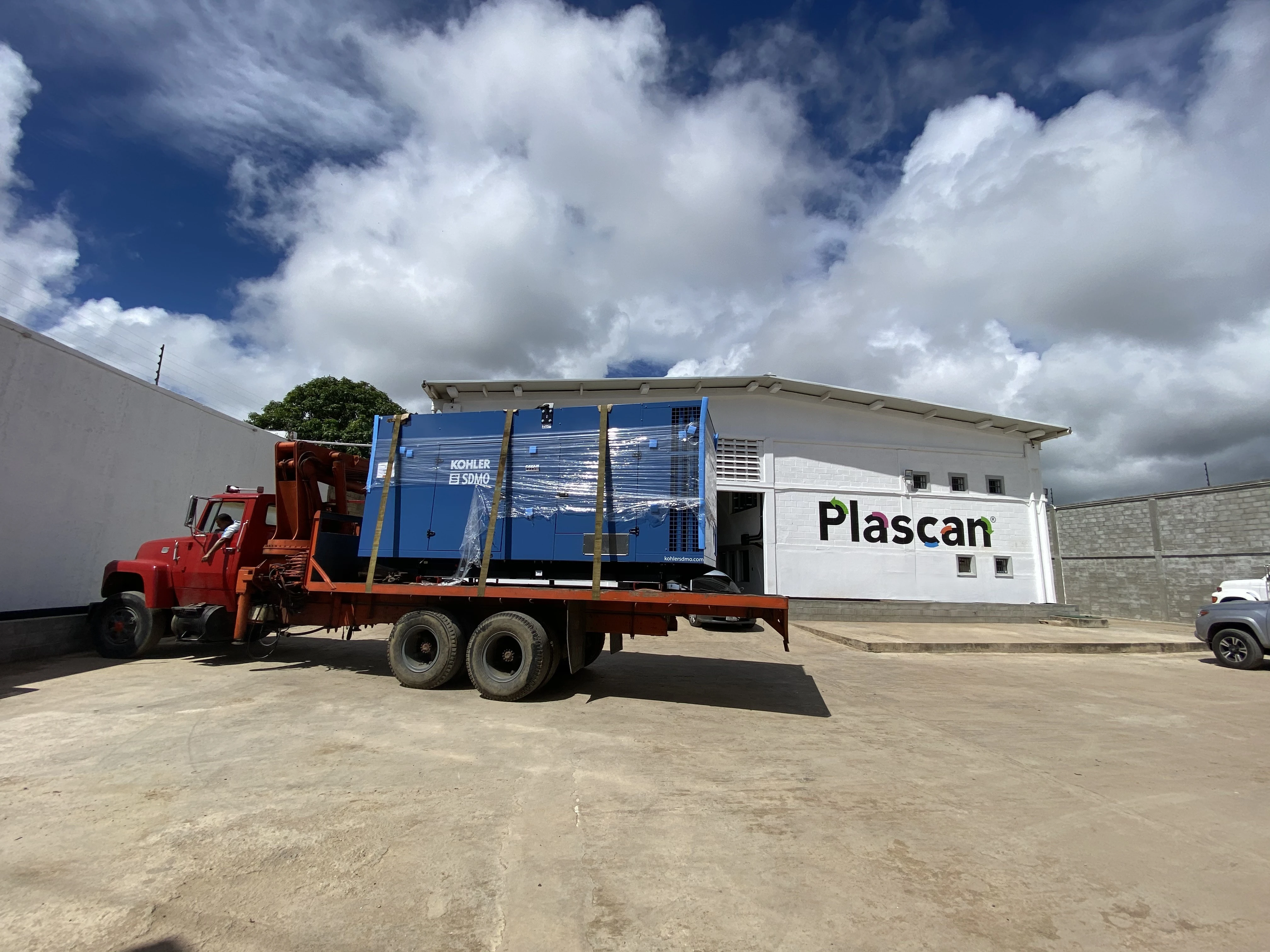 Kohler SDMO generator being lifted